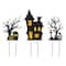 Glitzhome® 2ft. Halloween Metal Silhouette Haunted House and Ghost Tree Yard Stake Set